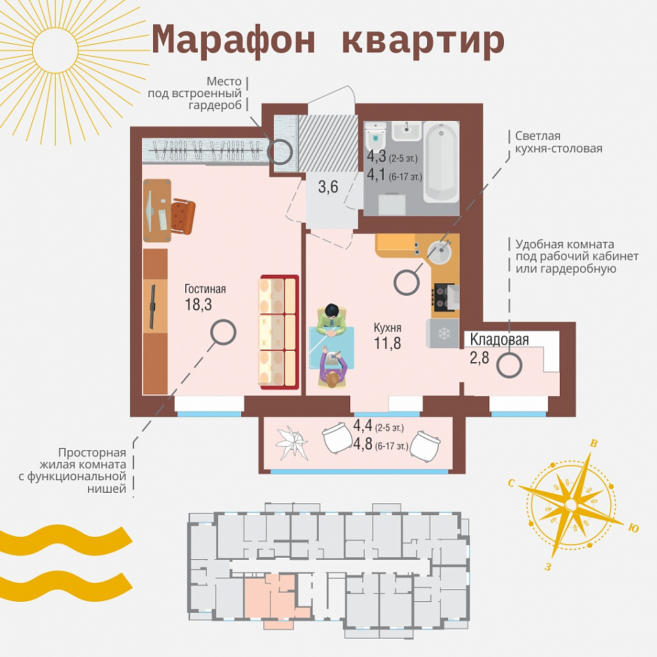 Марафон квартир | КПД-ГАЗСТРОЙ